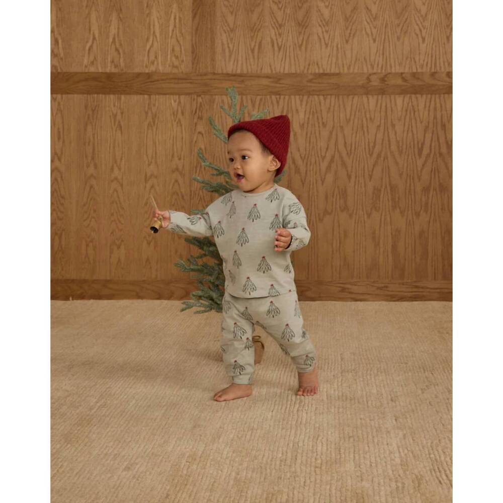NEW RYLEE + CRU boy's long sleeve tee + pant set in trees